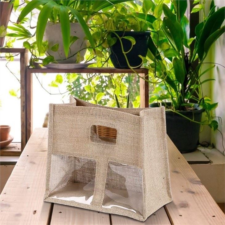 Natural Burlap Jute Tote Bag