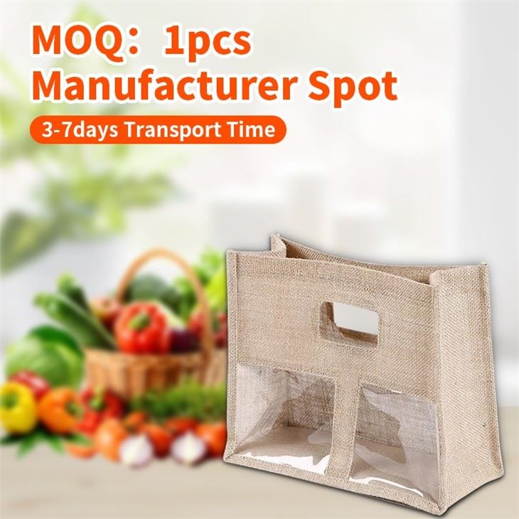 Natural Burlap Jute Tote Bag